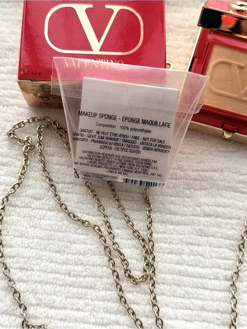 DISCONTINUED Valentino Go-Clutch Powder 01 Very Light 22R MiniRosso Lip + Sponge